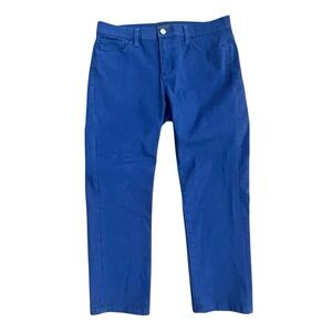 LRL Slimming Fit Classic Straight Cropped Jeans in Royal Blue